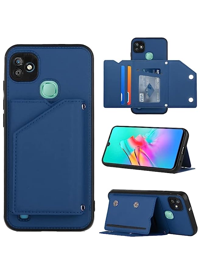 HuHa HuHa Case Cover Compatible For Infinix Smart HD 2021-X612 Skin Feel PU + TPU + PC Phone Case Blue - Image 1