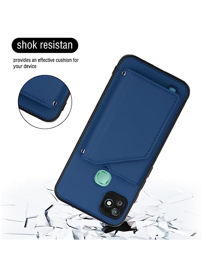 HuHa HuHa Case Cover Compatible For Infinix Smart HD 2021-X612 Skin Feel PU + TPU + PC Phone Case Blue - Image 2