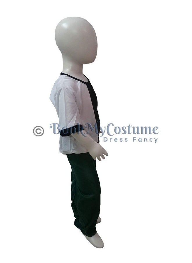 بوك ماي كوستيوم - زي تنكري للأطفال من BookMyCostume برسومات كرتونية باللونين الأخضر والأبيض، مناسب للأطفال من عمر 3 إلى 4 سنوات - Image 1
