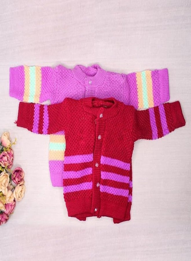 GLAN Warm Winter Wear 4 Pcs Baby Suit For Babies/Infants | Unisex Soft Baby Suit For 0-6 months babies (Pack Of 1, Pink) - Image 5