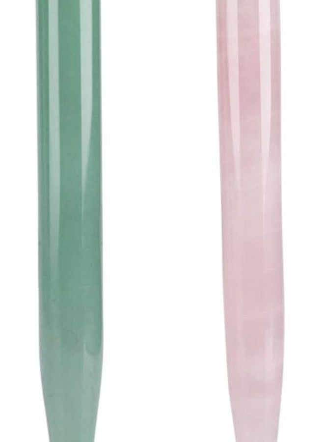 klarako Rose Quartz Gua Sha Tool, Natural Crystal Massage Stick Scraping Tool(Pink)