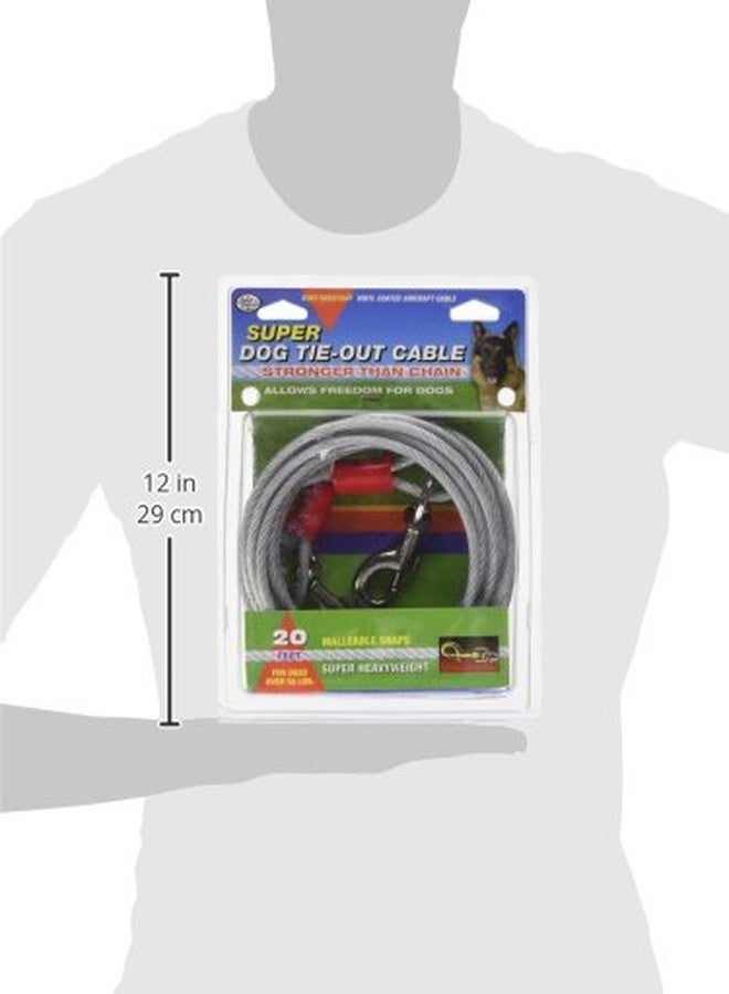 Four Paws Dog Super Tie Out Cable, 20 Foot,Silver - Image 3