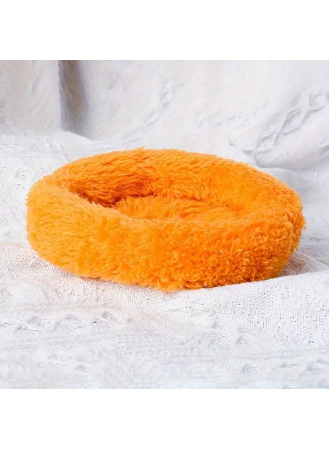 Orange Soft Plush Hamster Nest Small Pet Sleeping Bag Cozy Habitat for Guinea Pigs Chinchillas - Image 1