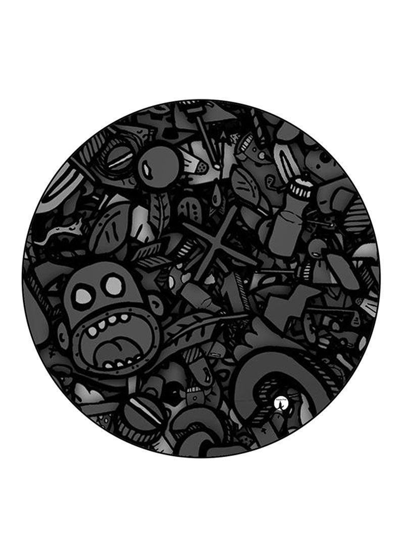 RKN Random Things Printed Mouse Pad  Grey