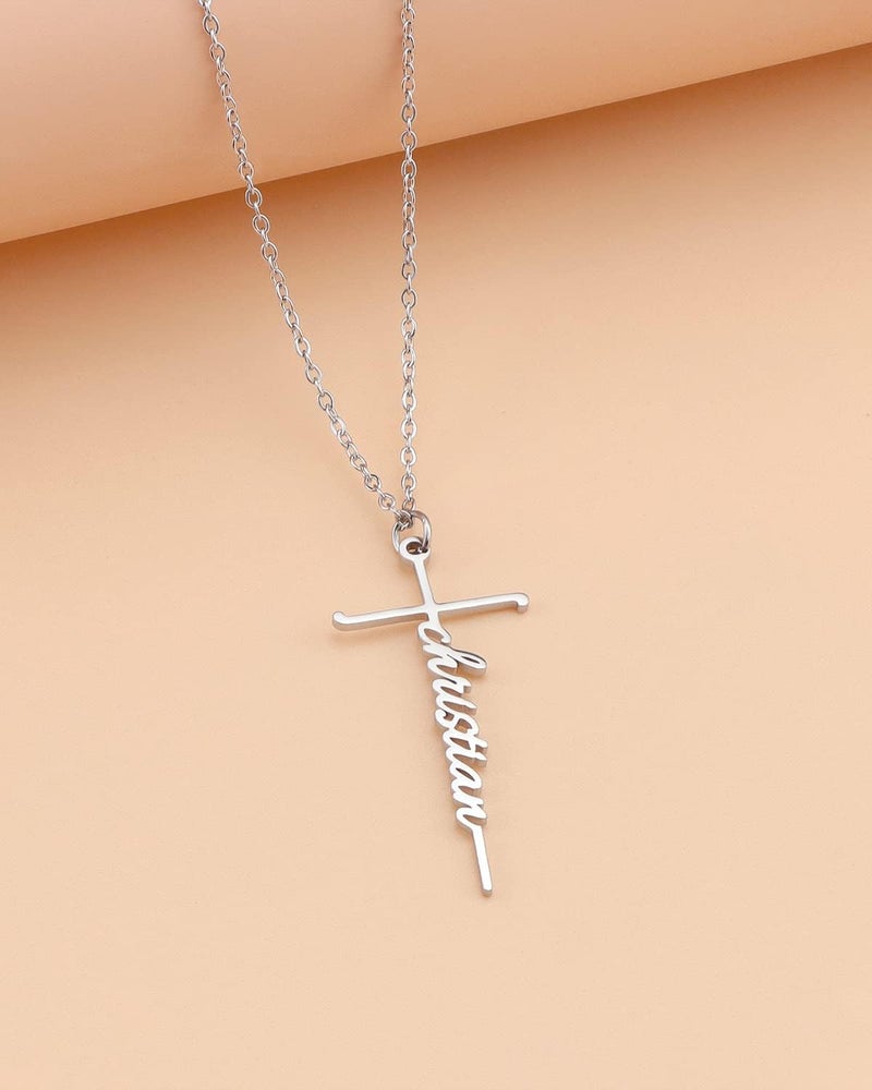 Lcherry Faith Cross Pendant Necklace for Women Religious Christian Jewelry Mother's Day Gifts for Women - Image 4