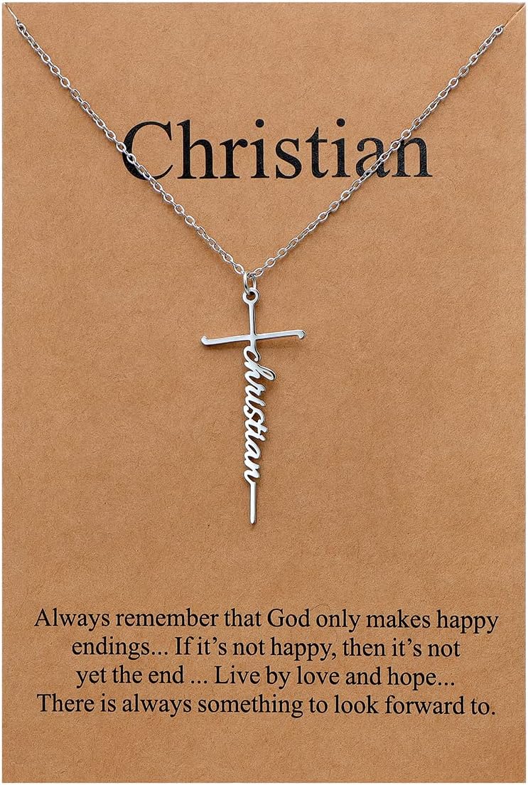 Lcherry Faith Cross Pendant Necklace for Women Religious Christian Jewelry Mother's Day Gifts for Women - Image 1