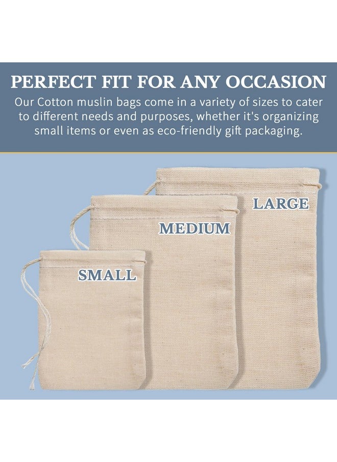 Celestial Gifts Muslin Bags With Drawstring 10Pcs 8X12 Large Drawstring Bags Bulk Drawstring Gift Bags For Party Favor And Diy Craft 100% Cotton Made In Usa (Natural Hem & Drawstring)  - Image 3
