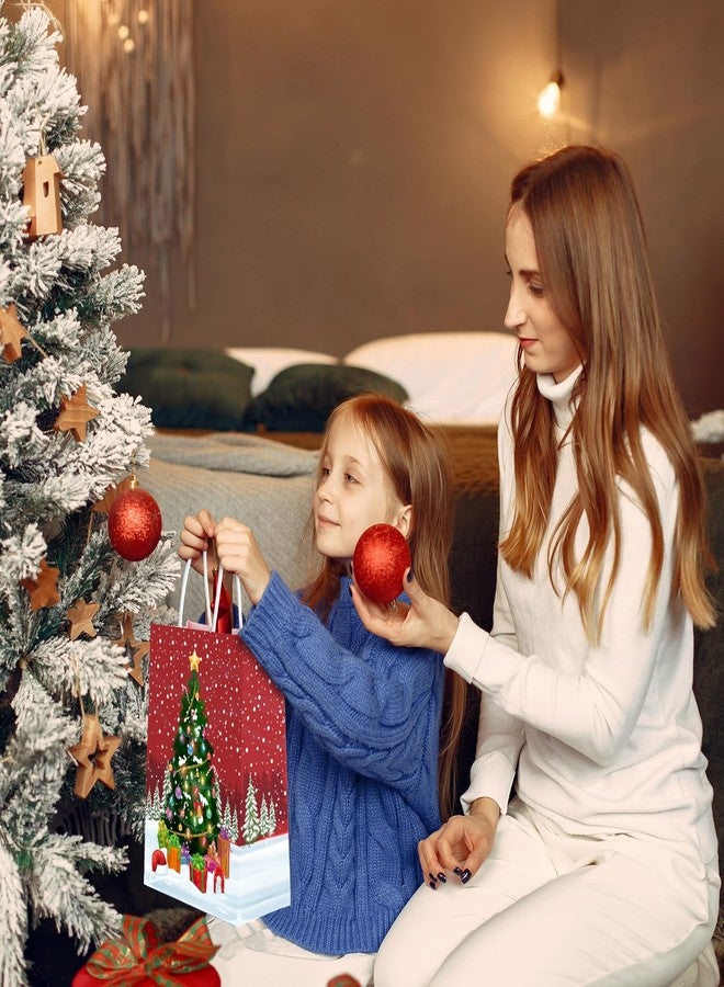 BLEWINDZ 24Pcs Christmas Gift Bags with Tissues, Small Christmas Bags for Gift with Handle, Xmas Treat Paper Bag for Kids Adults Party Supplies - Image 5