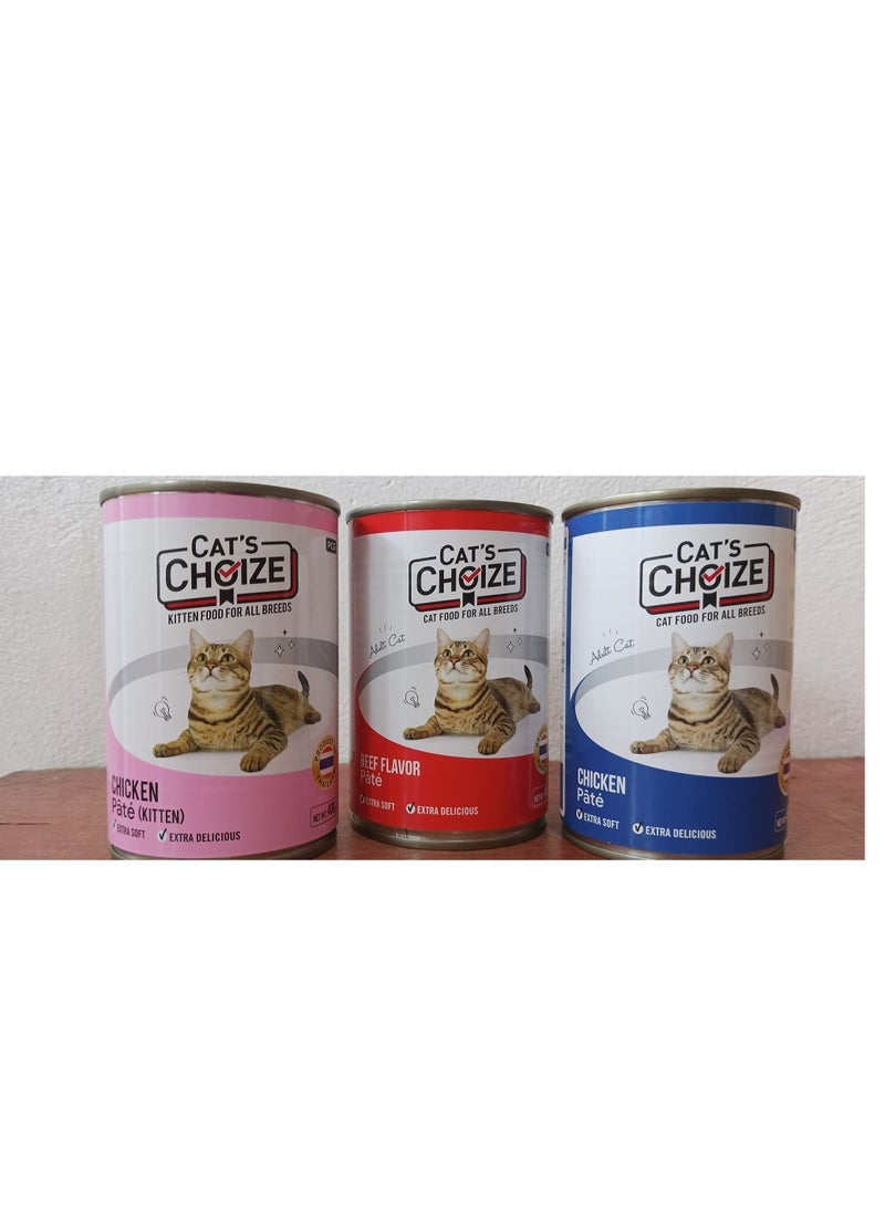 Cat’s Choize Chicken with Pate Kitten Canned Food - 400 g -Pack of 4