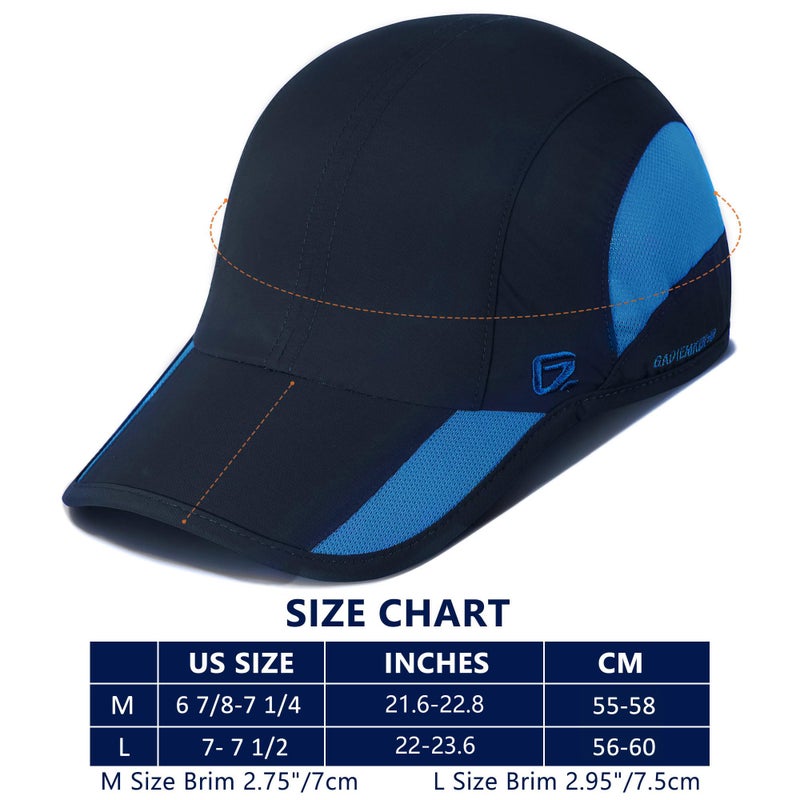 GADIEMKENSD Cooling Running Hat Quick Dry Summer Baseball Cap UPF50+ Sports Sun Caps Breathable Mesh Trucker Dad Hats Unstructured for Golf Tennis Hiking Gym Travel Camping Navy L - Image 5