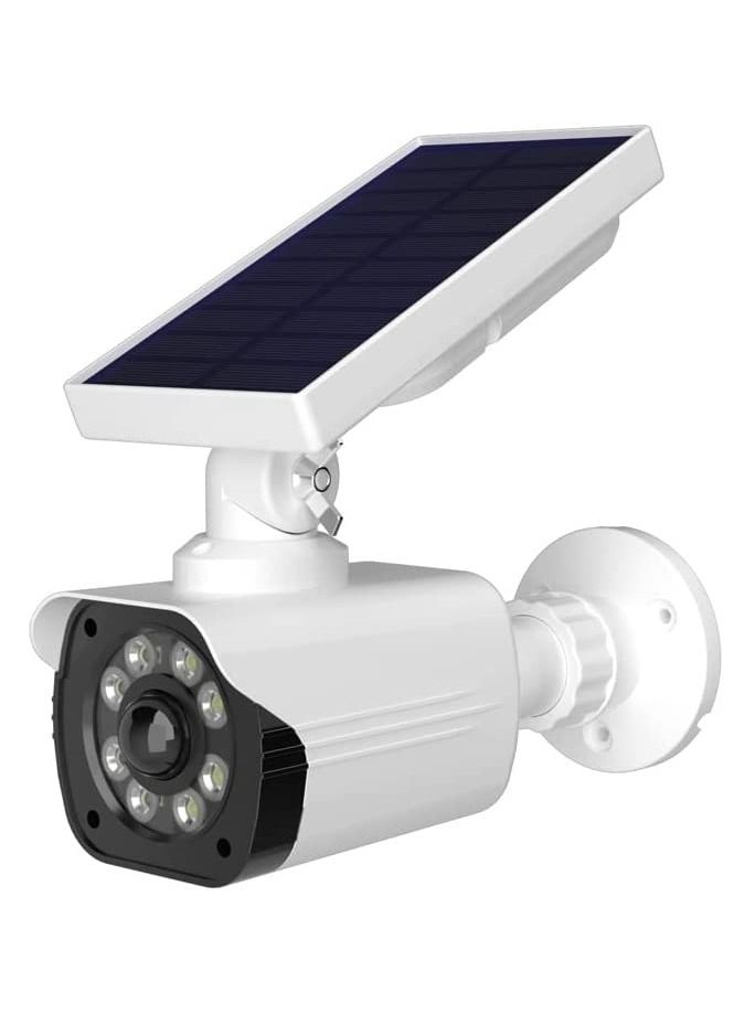 Rubik Dummy CCTV Camera With Motion Sensor Solar Light Red Flashing Warning, Indoor Outdoor Waterproof For Fake Surveillance Suitable for Home Porch Corridor Streets Garden Office Warehouse Business  - Image 1