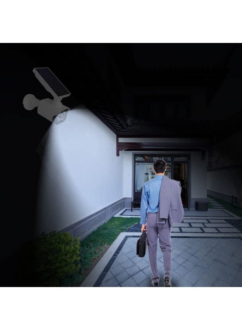 Rubik Dummy CCTV Camera With Motion Sensor Solar Light Red Flashing Warning, Indoor Outdoor Waterproof For Fake Surveillance Suitable for Home Porch Corridor Streets Garden Office Warehouse Business  - Image 5