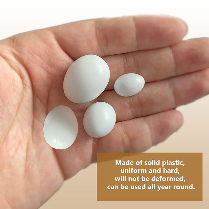MESINURS Solid Plastic Eggs - Parrot Bird Hatching Replacing Eggs for Guiding Birds to Stop Laying, 10 PCS (S) - Image 3