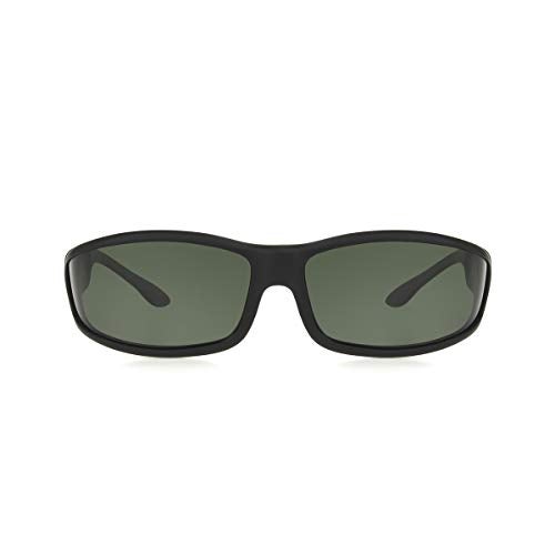 Dioptics Haven-Hunter Polarized Rectangular Fits Over Sunglasses, Black, 82 mm - Image 2