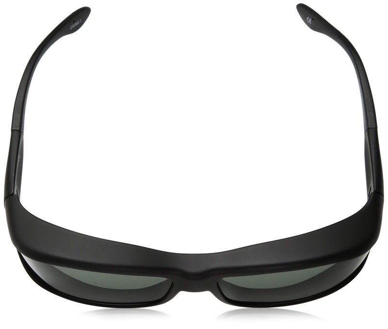 Dioptics Haven-Hunter Polarized Rectangular Fits Over Sunglasses, Black, 82 mm - Image 4