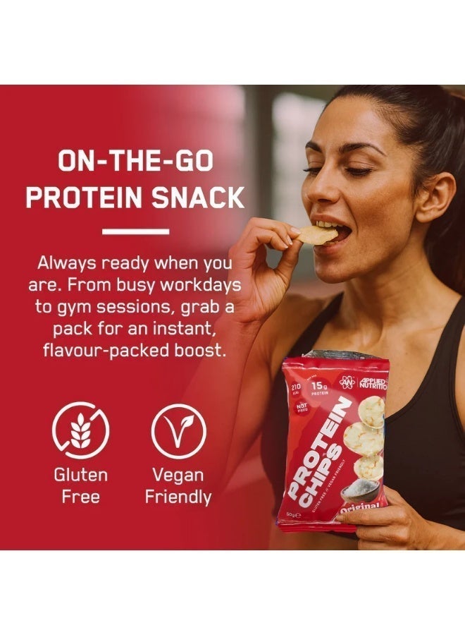 Protein Chips, Original – 50G | 15G Pea Protein, Gluten-Free, Vegan-Friendly, Lower Fat & Sugar For Muscle Recovery & On-The-Go Snacking