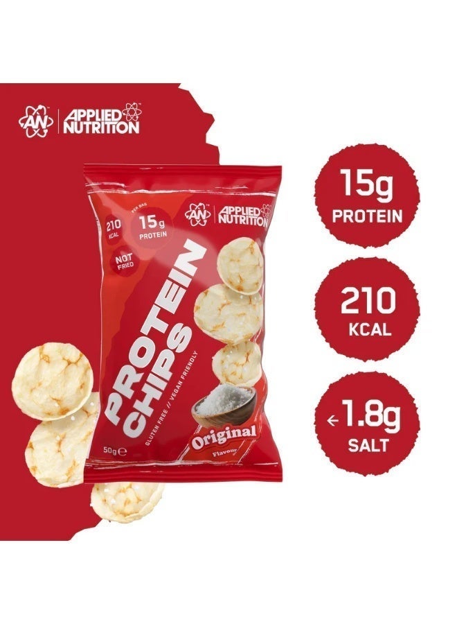 Protein Chips, Original – 50G | 15G Pea Protein, Gluten-Free, Vegan-Friendly, Lower Fat & Sugar For Muscle Recovery & On-The-Go Snacking