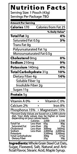 Better Oats Maple and Brown Sugar Steel Cut Oatmeal Packets, Instant Oatmeal Packets with Steel Cut Oats and Flax Seeds, Ready in 2.5 Minutes, Maple Brown Sugar Flavor, Pack of 6, 15.1 OZ Pack - Image 2