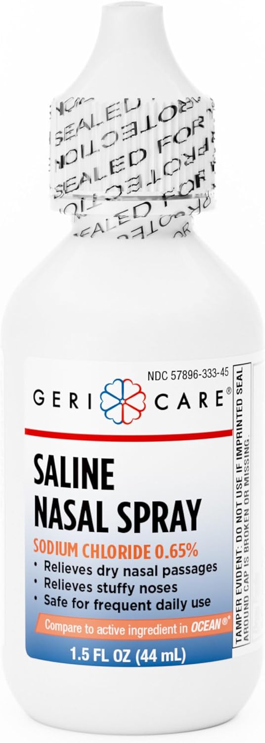 GeriCare Saline Nasal Spray Moisturizer 1.5Fl Oz Sodium Chloride 0.65% (Pack of 1)