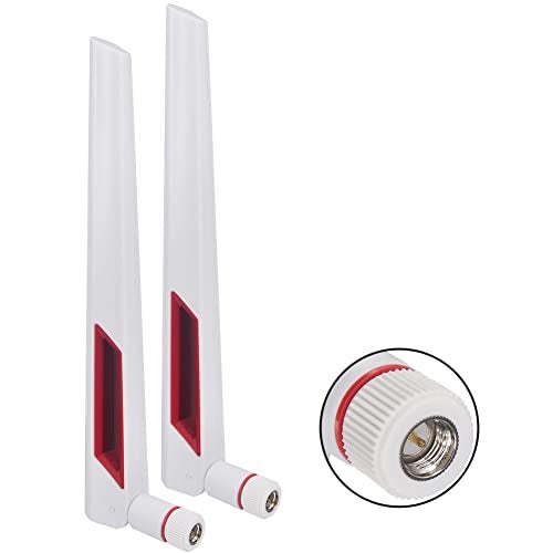 Onelinkmore Dual Band WiFi Antenna 2.4G 5G 5.8GHz Router Antenna SMA Male Universal Antenna for PC Desktop FPV Drone PS4 ASUS AC88U AC87U Antennas WLAN WiFi Antenne Booster Pack of 2 - Image 1