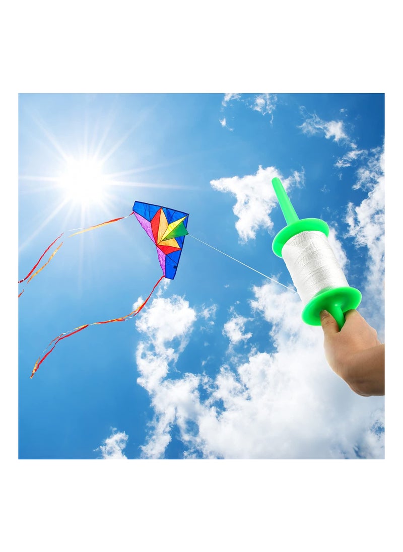 SYOSI - SYOSI 2 Pack Kite Spool, Kite Reel Winder Grip, Kite String Handle with 2 Line Connector 500 ft Line for Each Spool  Kite Line Accessory for Outdoor Kites - Image 1