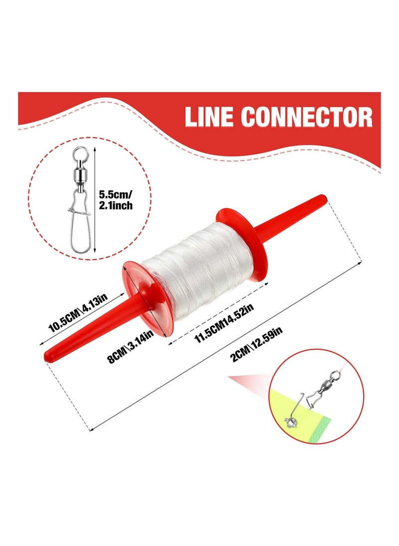 SYOSI - SYOSI 2 Pack Kite Spool, Kite Reel Winder Grip, Kite String Handle with 2 Line Connector 500 ft Line for Each Spool  Kite Line Accessory for Outdoor Kites - Image 1