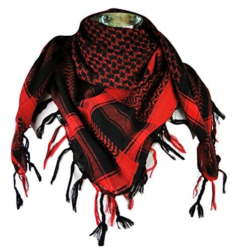 Tapp Collections Premium Shemagh Head Neck Scarf - Red/Black - Image 1