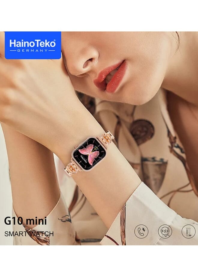 Haino Teko G10 Mini HD IPS AMOLED Display (4 Pairs Strap 2 Free Bracelets) _Pink - Image 1