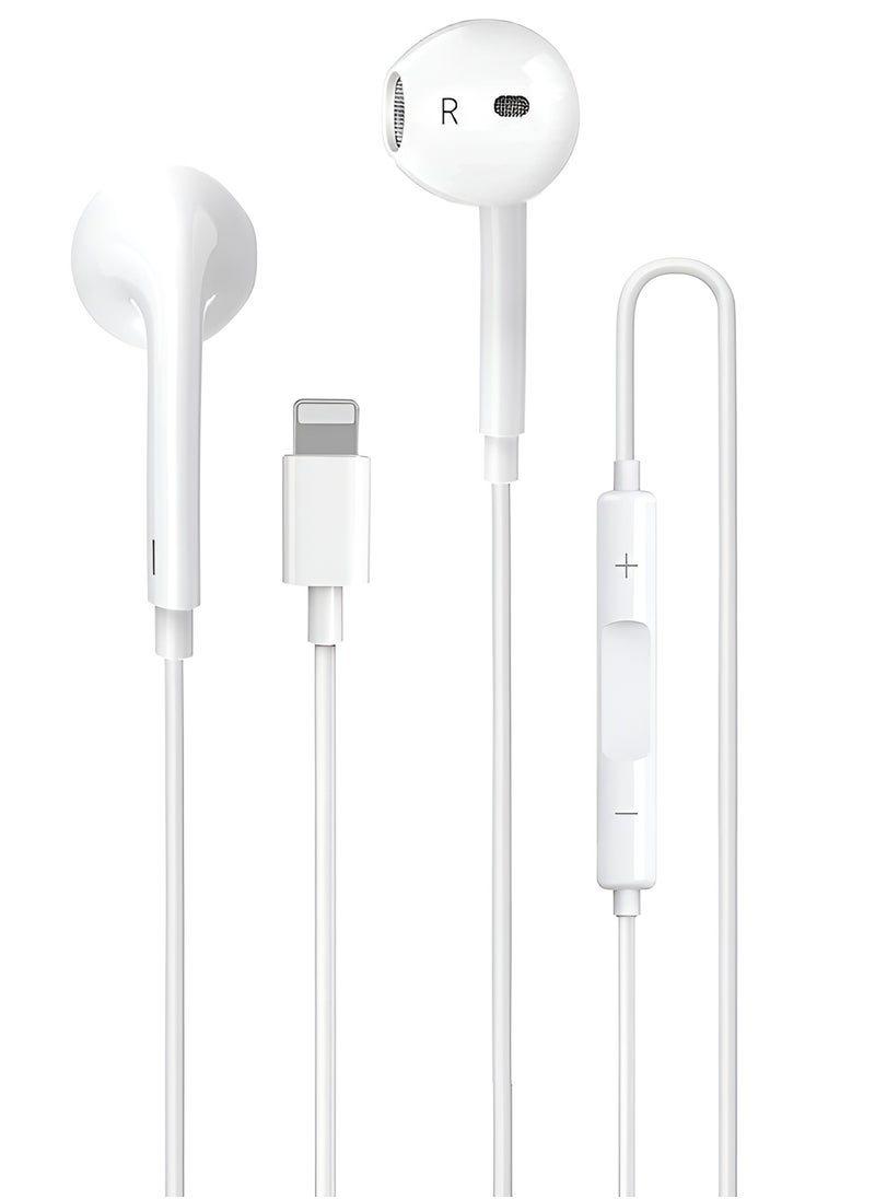 Generic - iPhone Earbuds Wired Lightning Headphones in-Ear Stereo Headset Built-in Microphone & Volume Control Compatible with iPhone 13/12/11/8/8plus X/Xs/XR/Xs max/pro/se iPad All iOS - Image 1