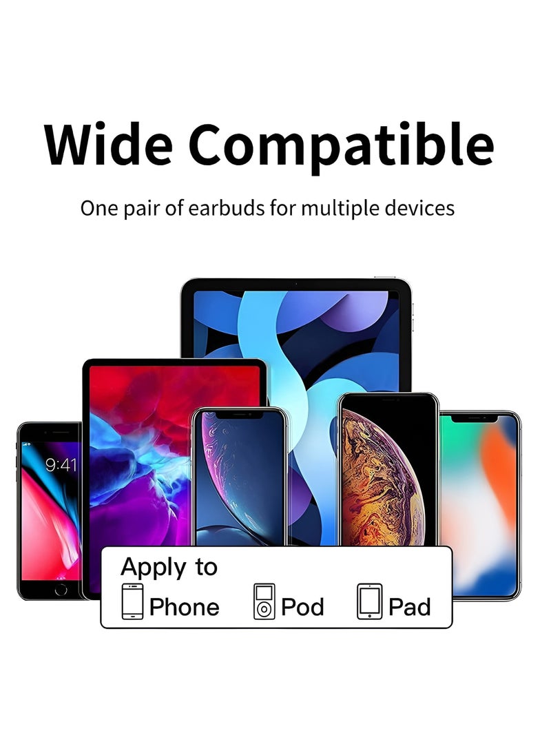 Generic - iPhone Earbuds Wired Lightning Headphones in-Ear Stereo Headset Built-in Microphone & Volume Control Compatible with iPhone 13/12/11/8/8plus X/Xs/XR/Xs max/pro/se iPad All iOS - Image 1