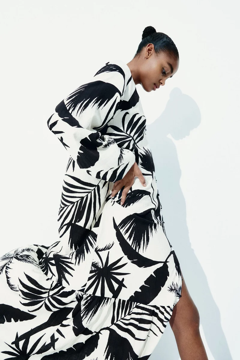 H&M Tie-belt crêpe dress