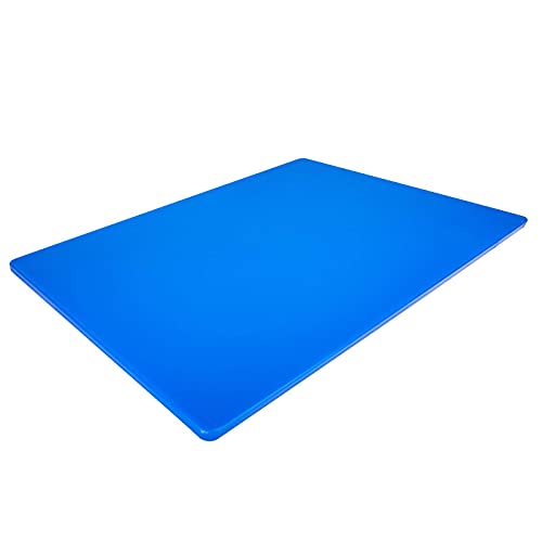Thirteen Chefs Extra Large 24 x 18 Blue Cutting Board 12 Thick HDPE Plastic for Fish and Seafood Restaurant Quality Poly NSF for Commercial Kitchens