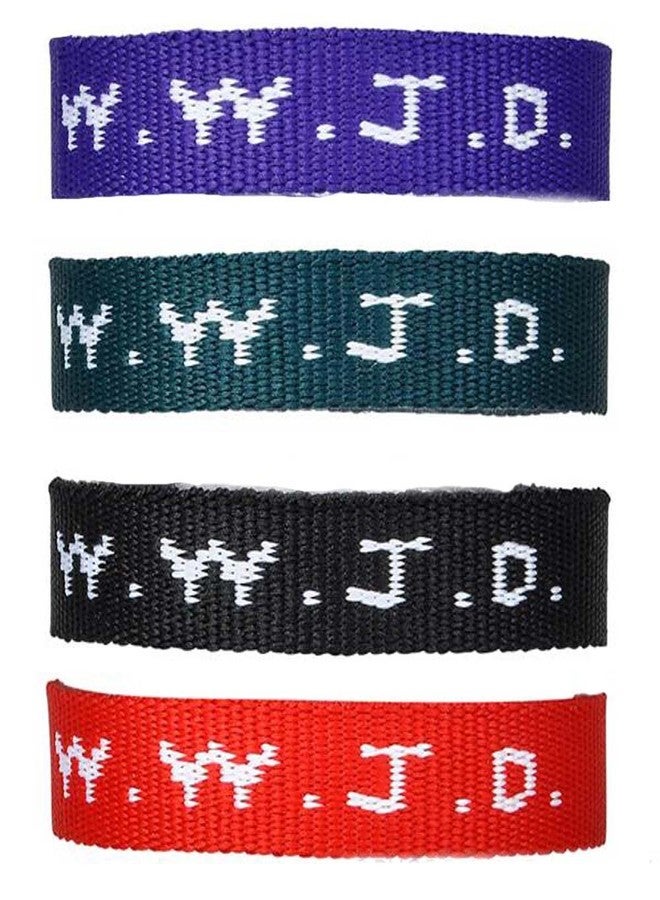 Hengulus 24 (2 Dozen) Wwjd Religious Bracelets Christian Wrist Bands and Church Event Fundraisers (Original Version) (Original Version) - Image 2