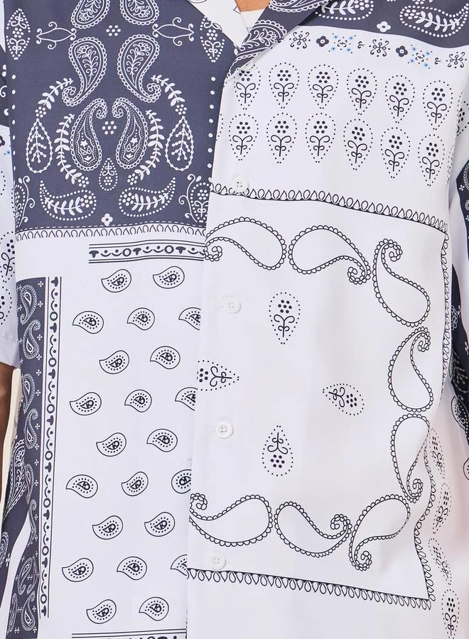 ستايلي Summer Bandana Paisley Print Shirt & Shorts Co-Ords