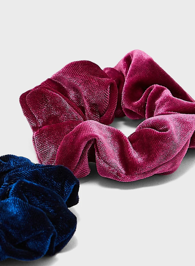 ELLA 3 Pack Velvet Hair Scrunchies