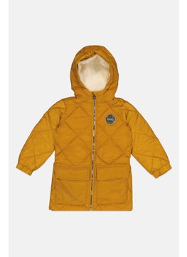 Limited Too Toddlers Girl Brand Logo Puffer Jackets, Mustard Yellow  - Image 1
