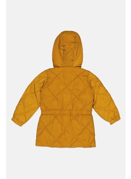 Limited Too Toddlers Girl Brand Logo Puffer Jackets, Mustard Yellow  - Image 2