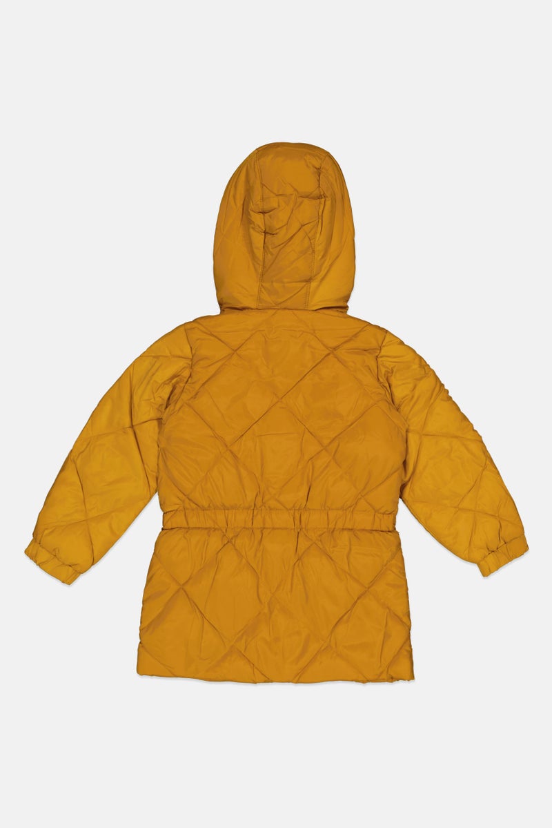 Limited Too جاكيتات مبطنة للبنات الصغيرات بشعار العلامة التجارية، أصفر خردلي - Image 2