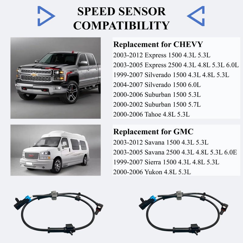 PANNUOSCS ABS Wheel Speed Sensor Set for Chevy and GMC Vehicles - Image 5