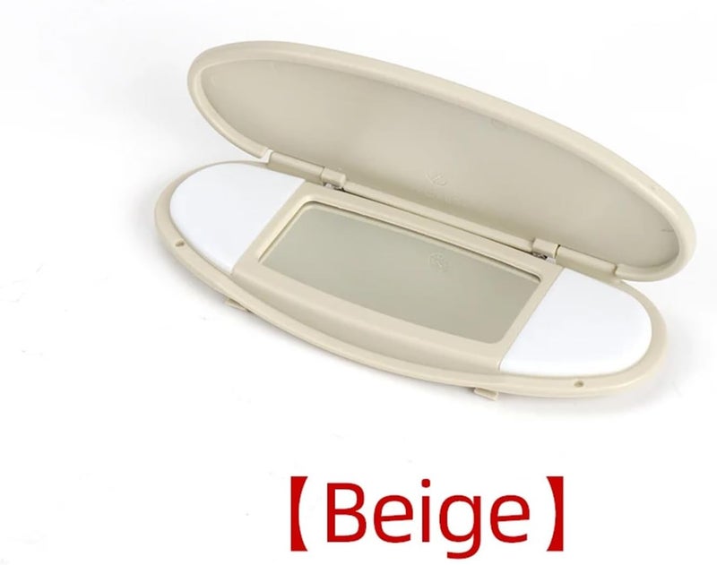 Wivplex Car Sun Visor Vanity Mirror Cover - Beige - Image 2