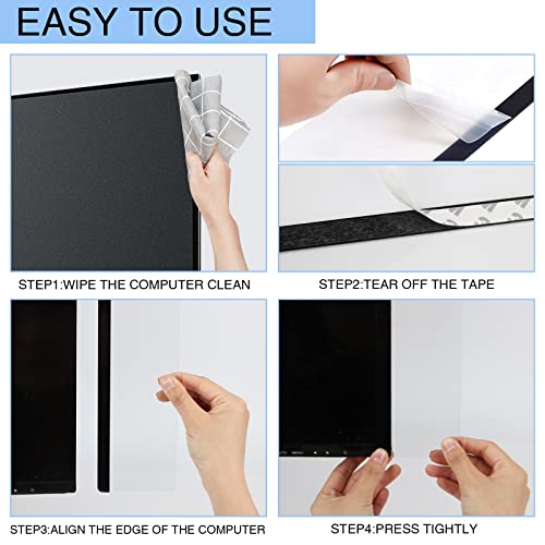 edooi Office Desk Accessories 2pcs Multifunction Computer Monitor Memo Board - Transparent Computer Side Panel Memo Creative Monitor Side Panel Suitable for Office Home Desktop - Image 5
