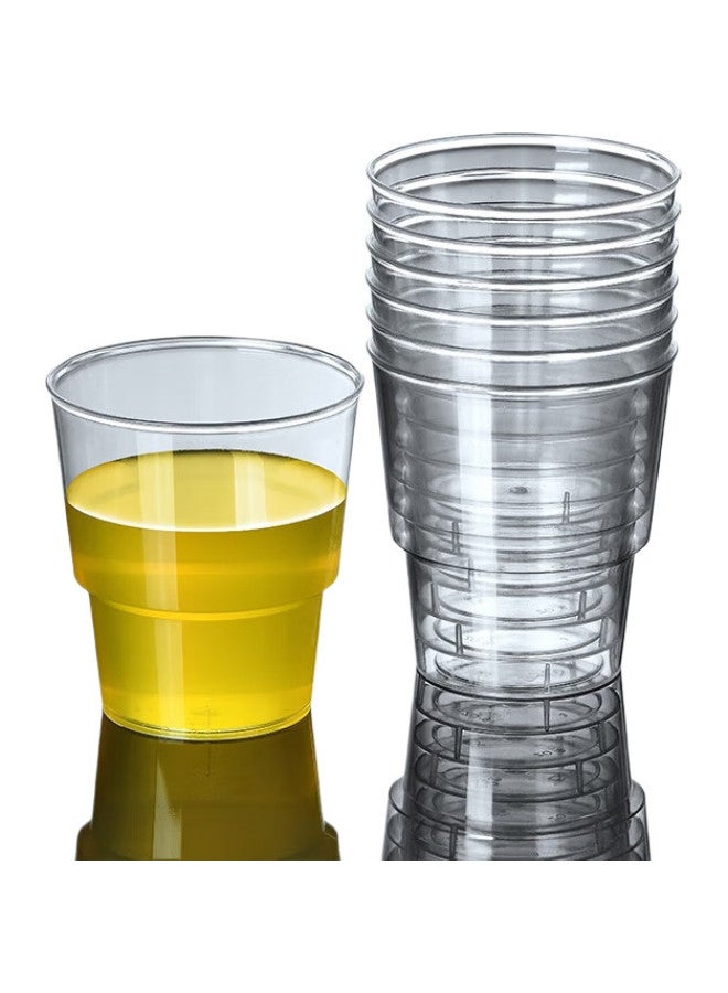 Temeiju Disposable Cups, Aviation Cups, 200Ml*50 Pieces, Thickened Plastic Water Cups, Wine Cups, Tea Cups, Space Cups, Transparent Beverage Cups - Image 1