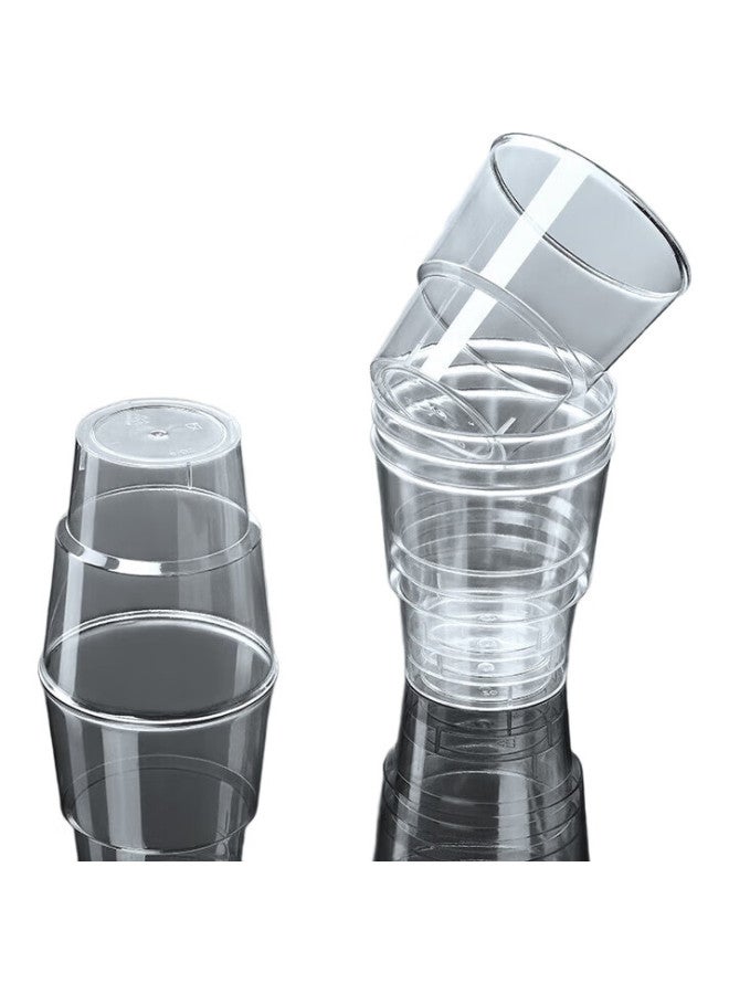 Temeiju Disposable Cups, Aviation Cups, 200Ml*50 Pieces, Thickened Plastic Water Cups, Wine Cups, Tea Cups, Space Cups, Transparent Beverage Cups - Image 2