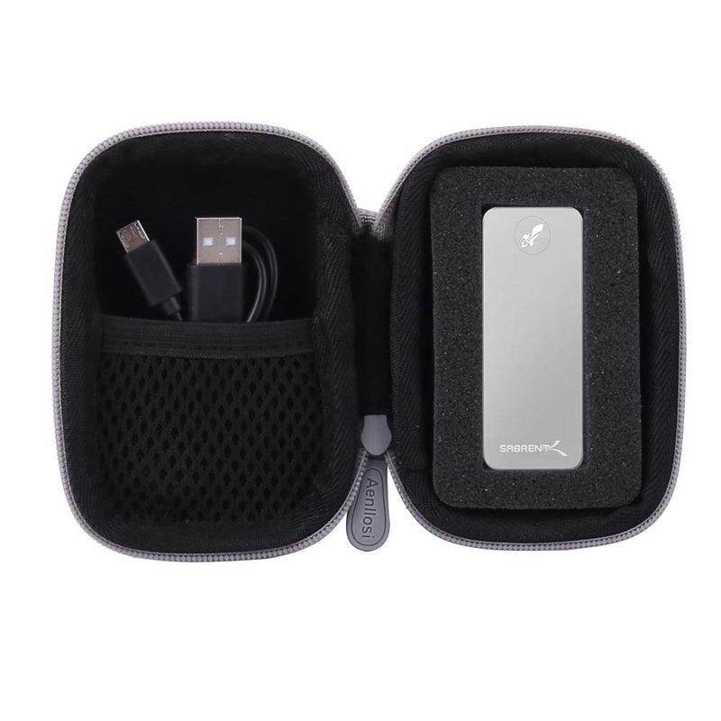 Aenllosi Hard Carrying Case Replacement for Sabrent Rocket Nano 1TB 2TB 512GB USB 3.2 10Gb/s External Aluminum SSD (Grey) - Image 3