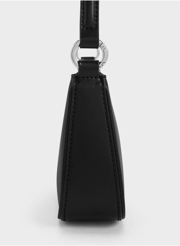 Charles & Keith - Elspeth Metallic Curved Shoulder Bag - Image 1