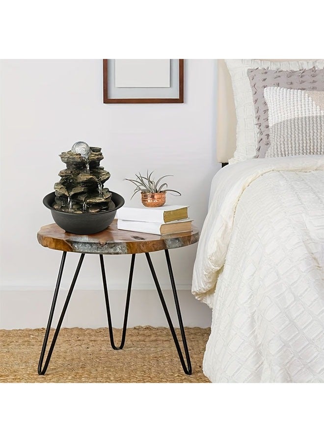 HOMESTAR [LED Rock Fountain] Rock Tabletop Indoor Fountain with LED Lights | Desktop Waterfall Fountains, Plug, Humidifier for Living Room, Office, Bedroom - Image 2