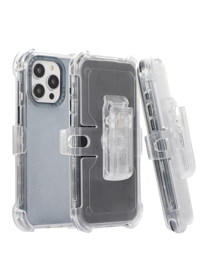 S-TOP Case For iPhone 15 Pro Frosted PC+TPU Phone Case with Back Clip - Image 5