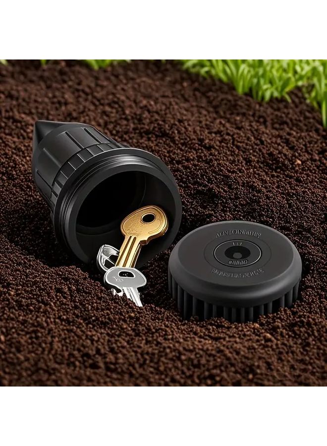 Outdoor Waterproof Key Safe Heavy Duty Black Key Holder Garden Ground Safe - Image 2