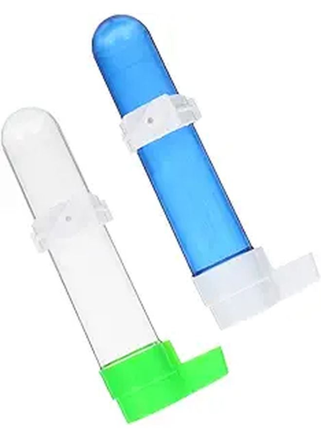 Automatic Parakeet Water Dispenser 2pcs Bird Cage Feeder Bottle for Parrot Pigeon Reptile - Image 1