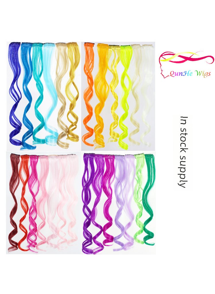 Seamless Ombre Clip-in Curly Hair Extension Sapphire Blue